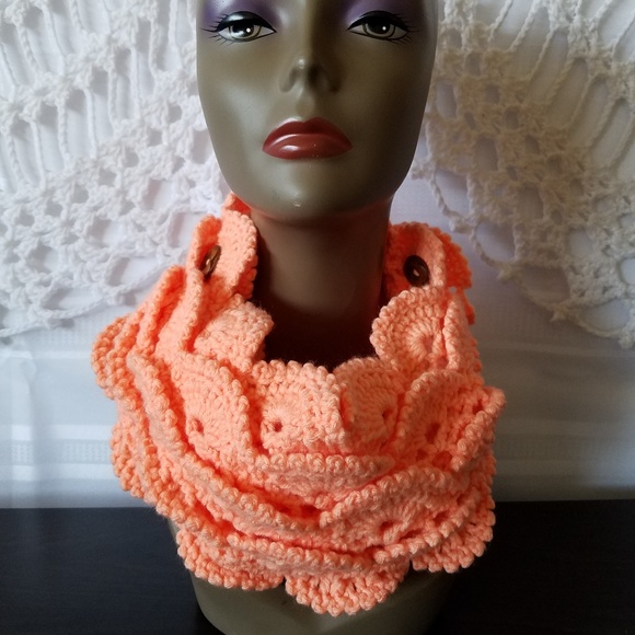 Crochet, Ascot, Scarf, Cowl - Picture 2 of 8